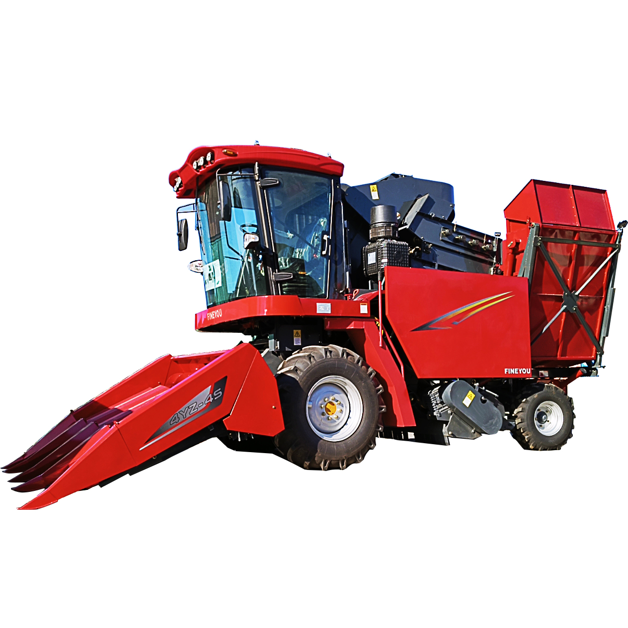 Corn picking harvester